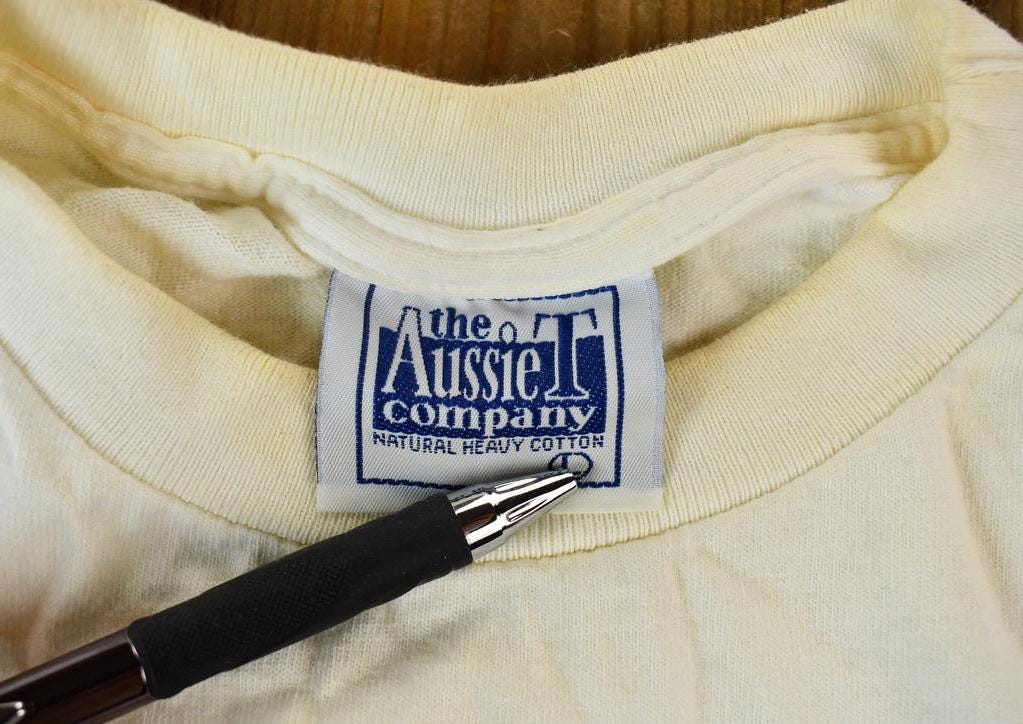 Vintage 1990s Aussie T Company Walk Softly on Mother Earth Single Stitch Graphic T-Shirt