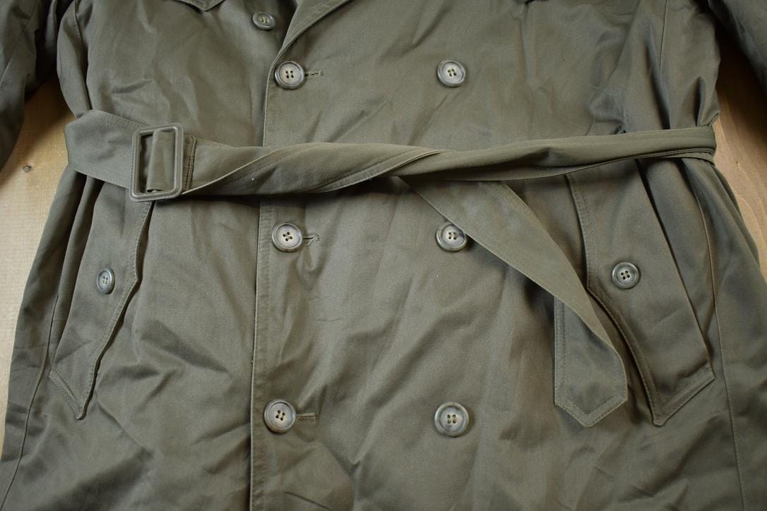 Vintage 1980s Towne London Fog Full Length Double Breasted Trench Coat