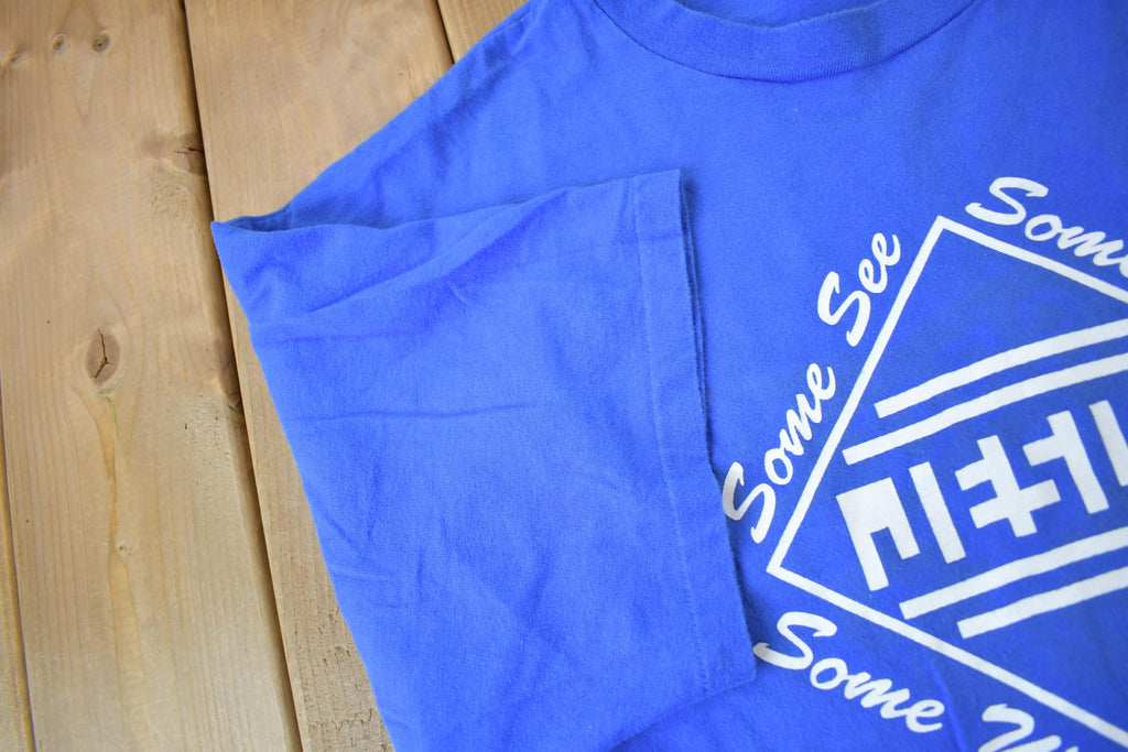 Vintage 1990s Some See Some Don't Some Will Some Won't Single Stitch Jesus Graphic T-Shirt Made In USA