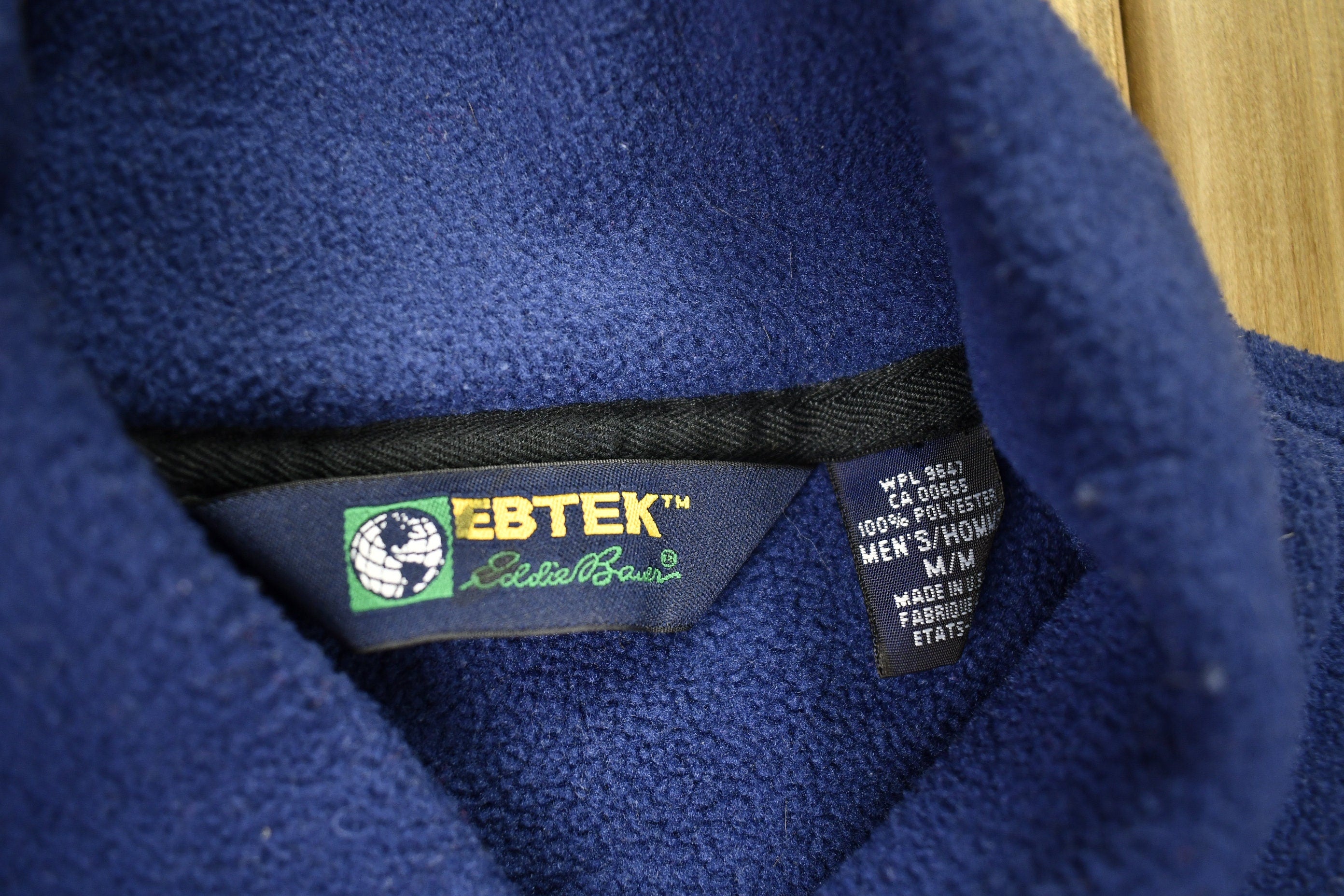 Vintage 1990s EB-TEK Eddie Bauer Quarter ButtonFleece Sweater