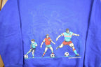 Vintage 1990s Soccer Theme Graphic Northern Getaway Crewneck Sweatshirt