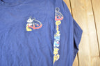 Vintage 1990s Mickey Mouse Disney Cartoon Promo Longsleeve T-Shirt Mens L / 90s Graphic Tee / Vintage Mickey Mouse / Made In USA