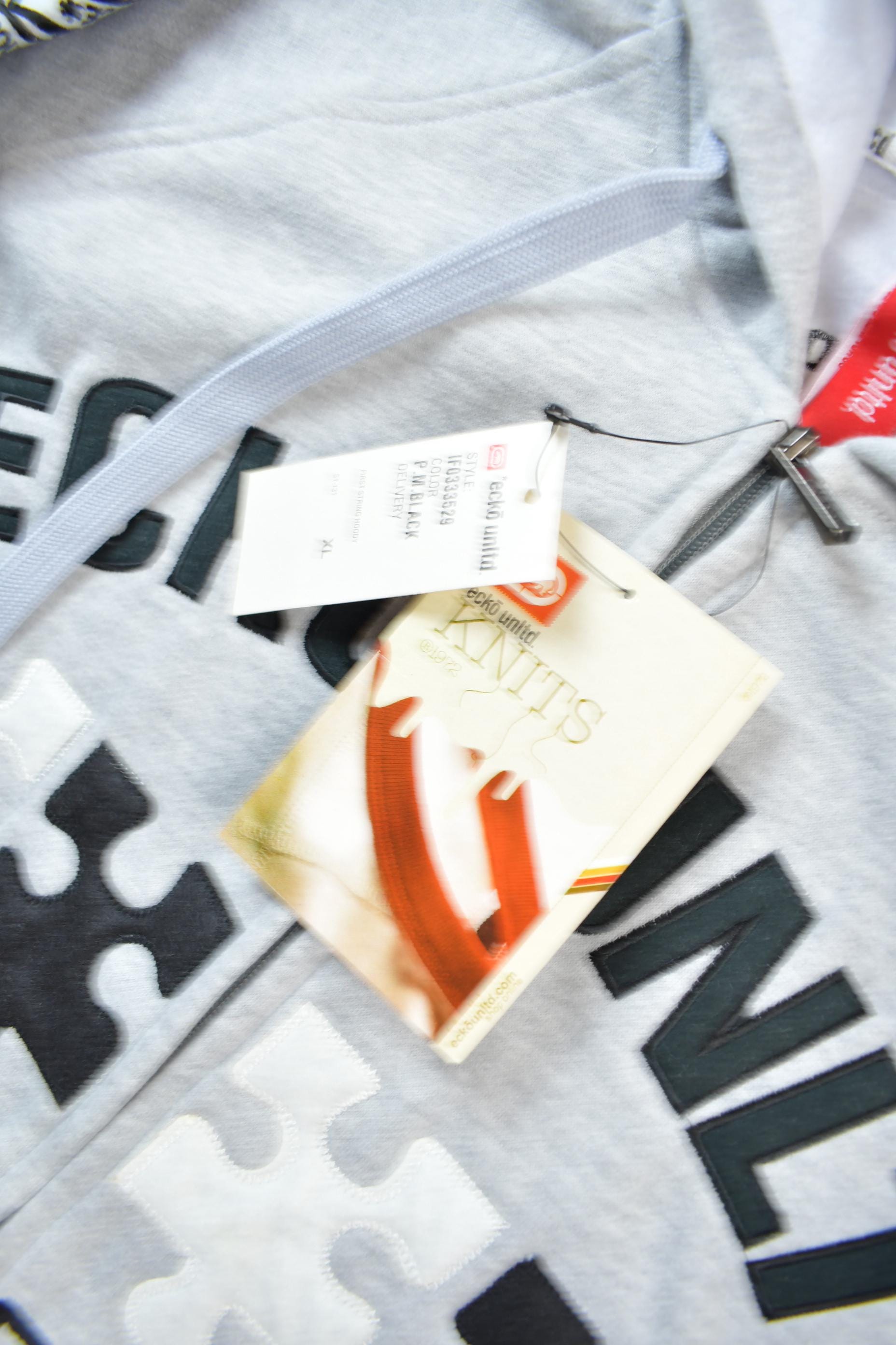 Vintage Deadstock Y2K Ecko Embroidered Zip Up Hoodie Size XL / Streetwear / Oversized / Y2K Style / Vintage Ecko / NWT