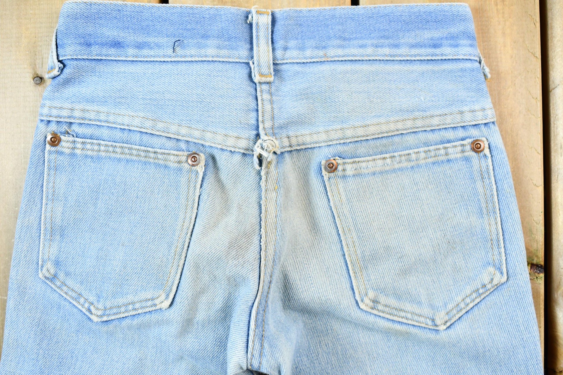 Vintage 1980s Distressed Women's Sears Perma Prest Jeans Size 24 x 22