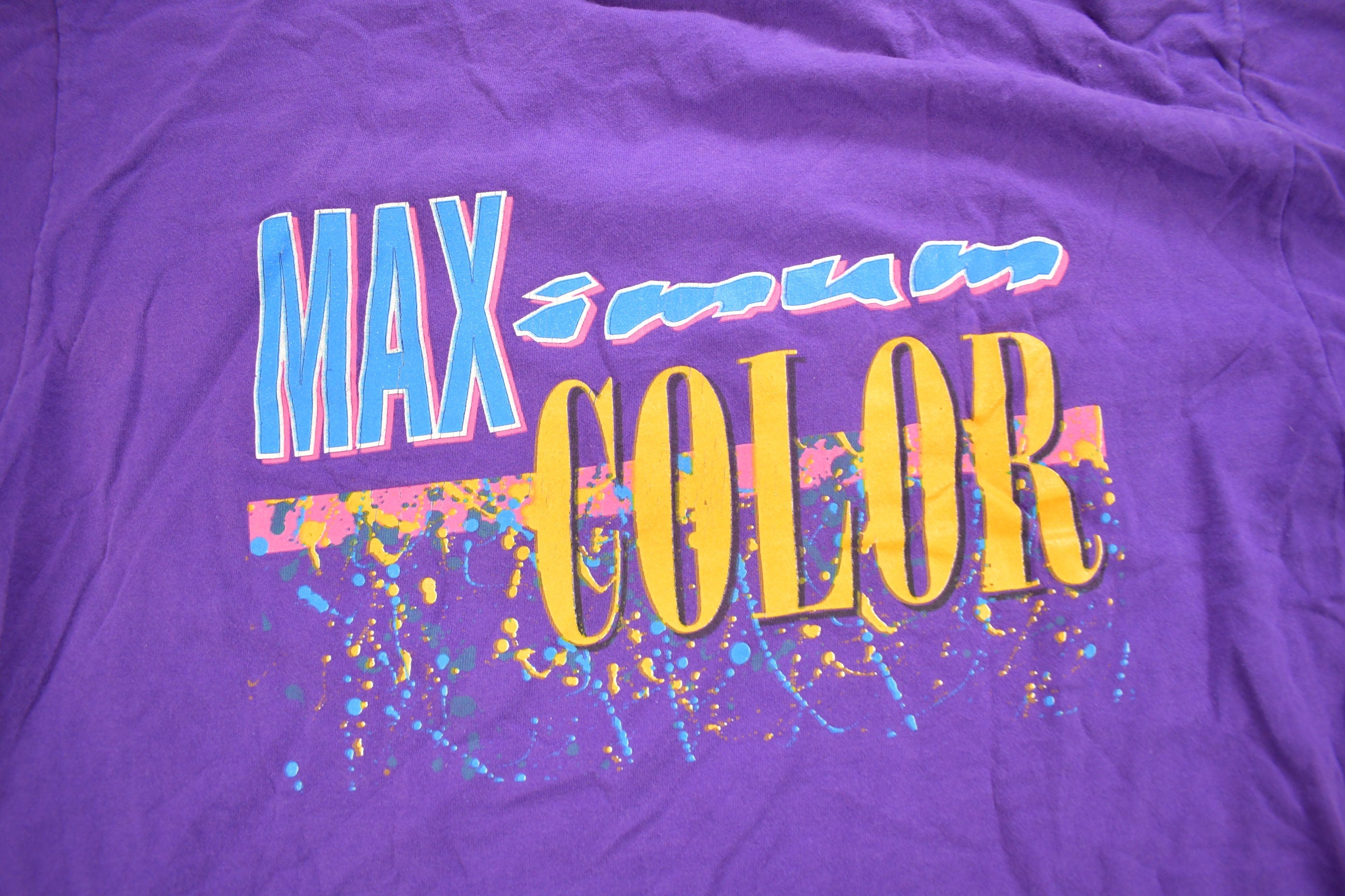 Vintage 1990s Charmant Maximum Color Long Sleeve Graphic T Shirt