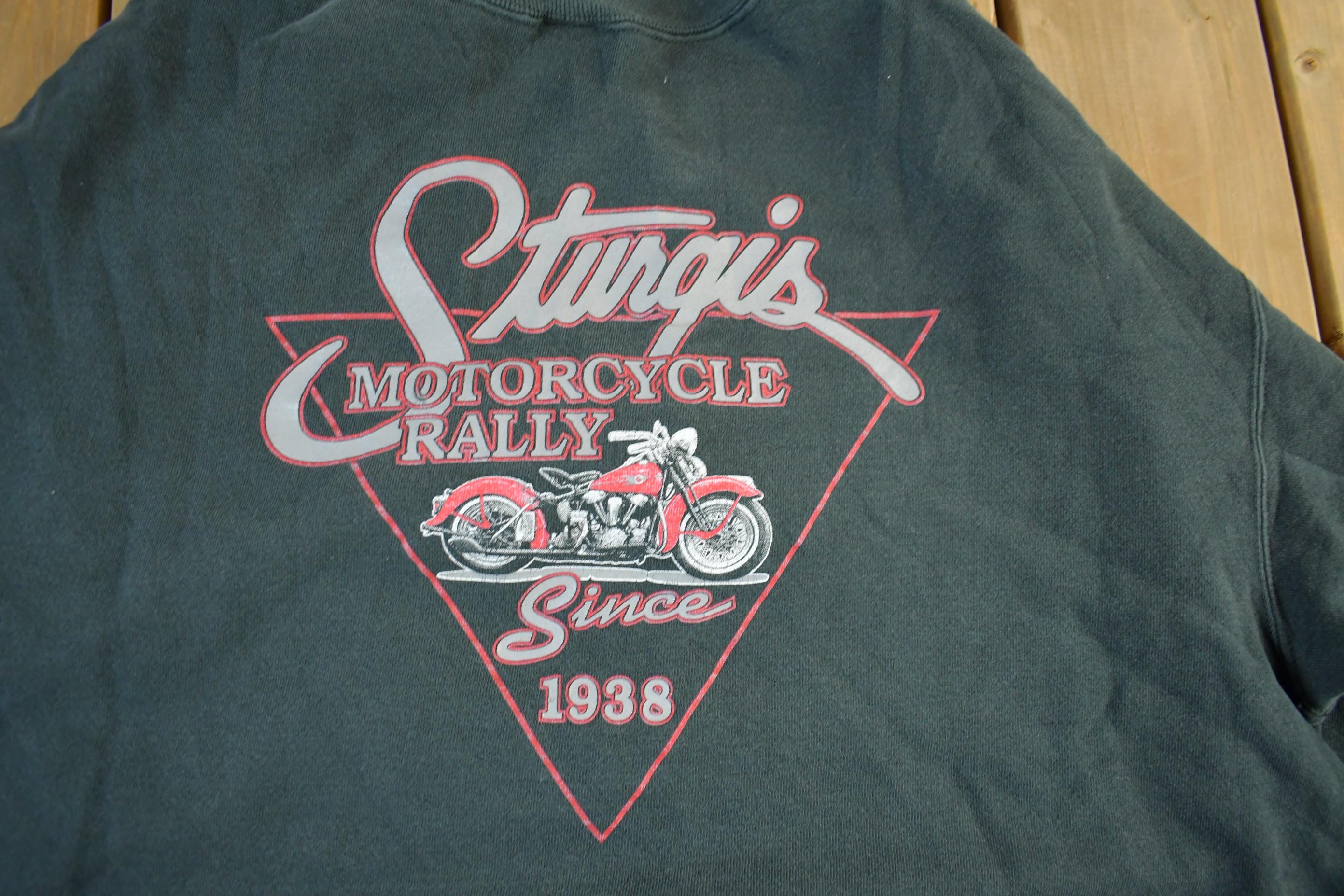 Vintage 1990s Broken Spoke Saloon Biker Graphic Crewneck Sweatshirt Men's 2XL