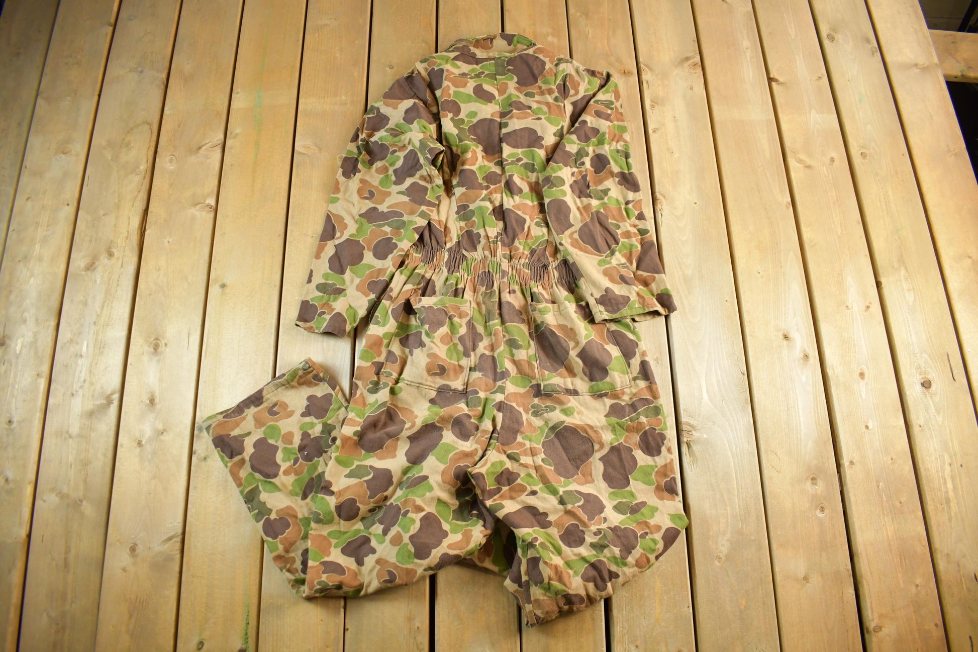 Vintage 1970s Ostling Camo Hunting Coveralls Men's 33 x 27