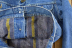 Vintage 1970s Lee Storm Riders Blanket Lined Denim Jean Trucker Jacket Men's Small