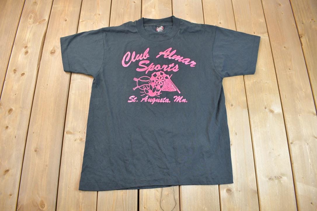 Vintage 1990s Club Almar Sports St. Augusta Mn Souvenir Travel T-Shirt