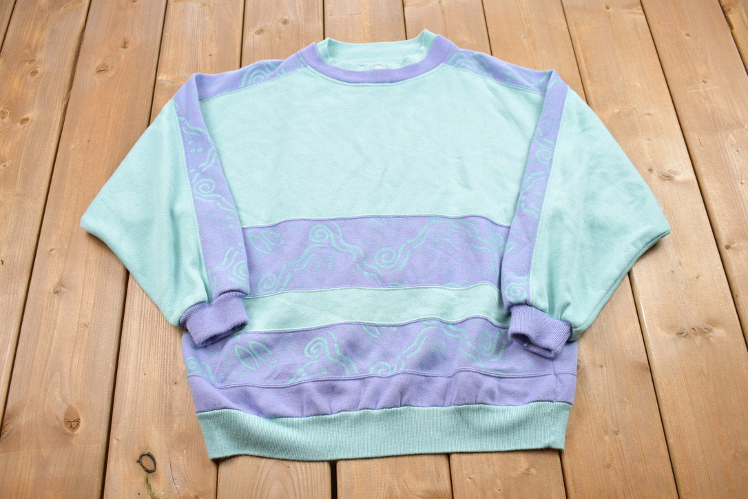 Vintage 1990s Colour Block Crewneck Sweater