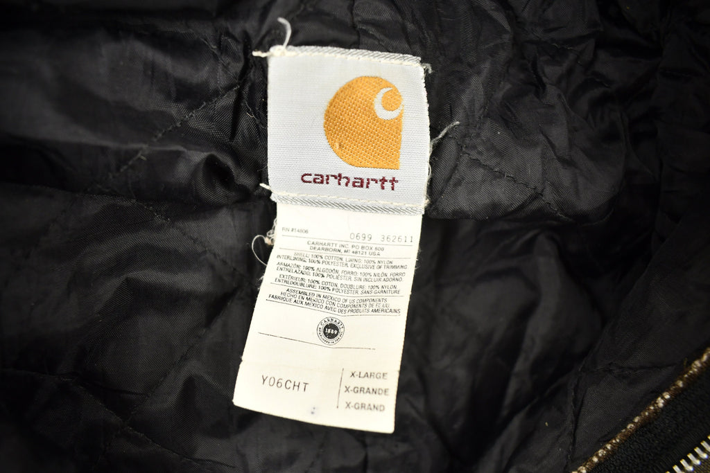 Vintage 1990s Distressed Carhartt Hooded Work Jacket
