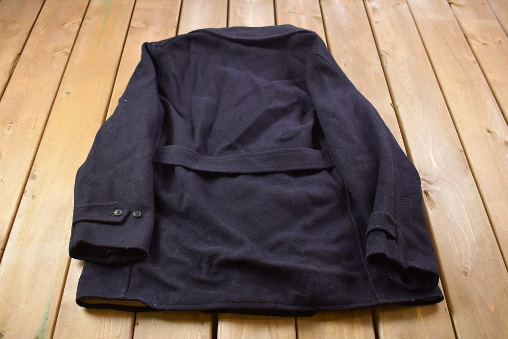 Vintage 1940s Sport pal Royal Menswear Button Up Pea Coat