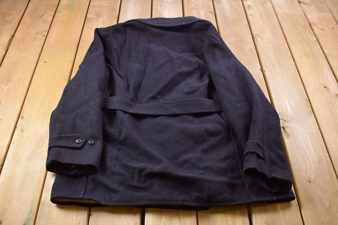 Vintage 1940s Sport pal Royal Menswear Button Up Pea Coat