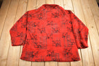 Vintage 1990s Red Cardinal Theme Fleece Sweater