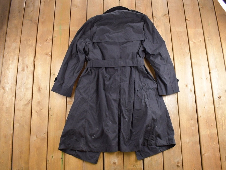 Vintage 2001 Military Black All Weather Trench Coat