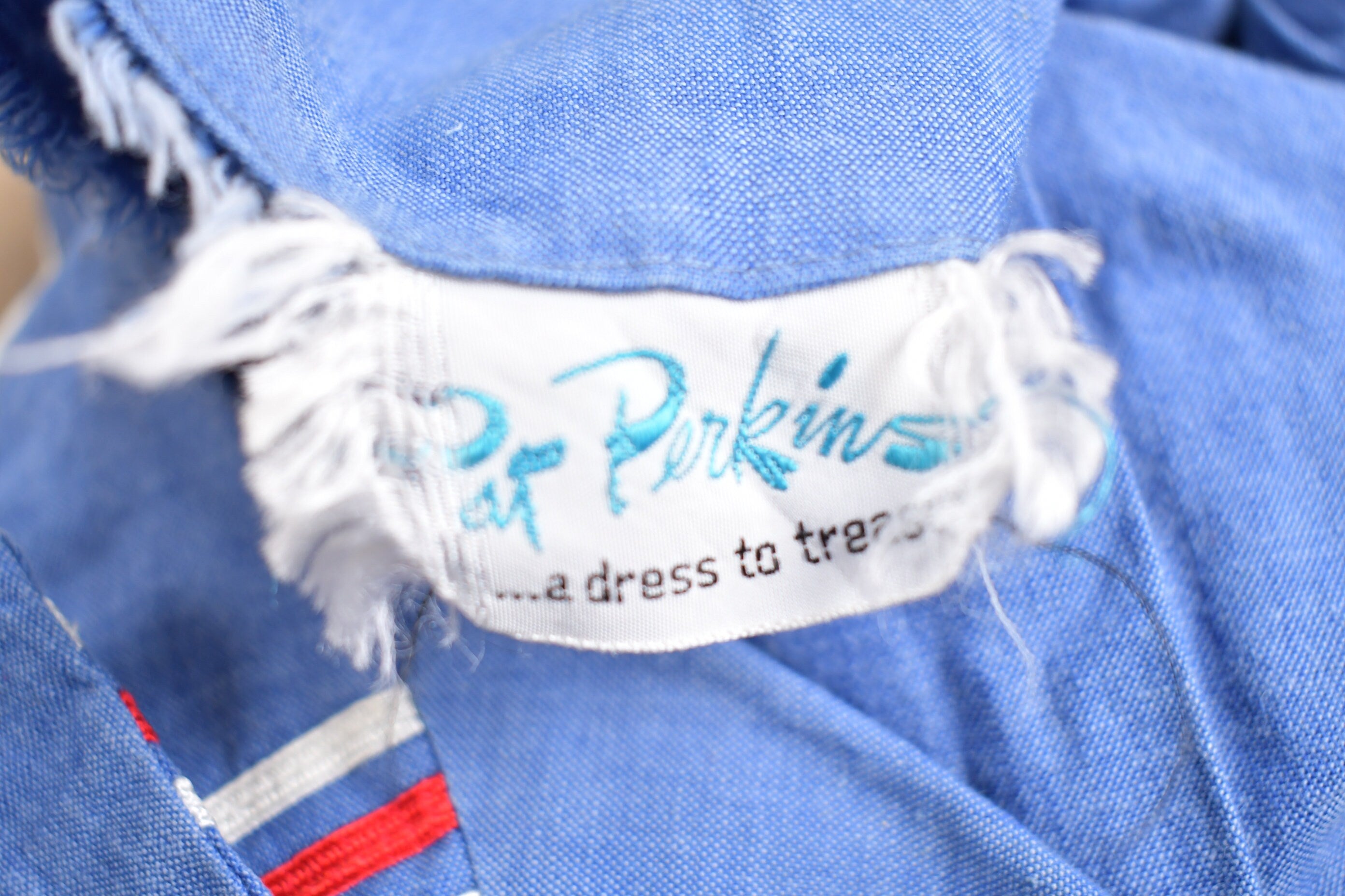 Vintage 1960s Pat Perkins Short Sleeve Shirt Dress