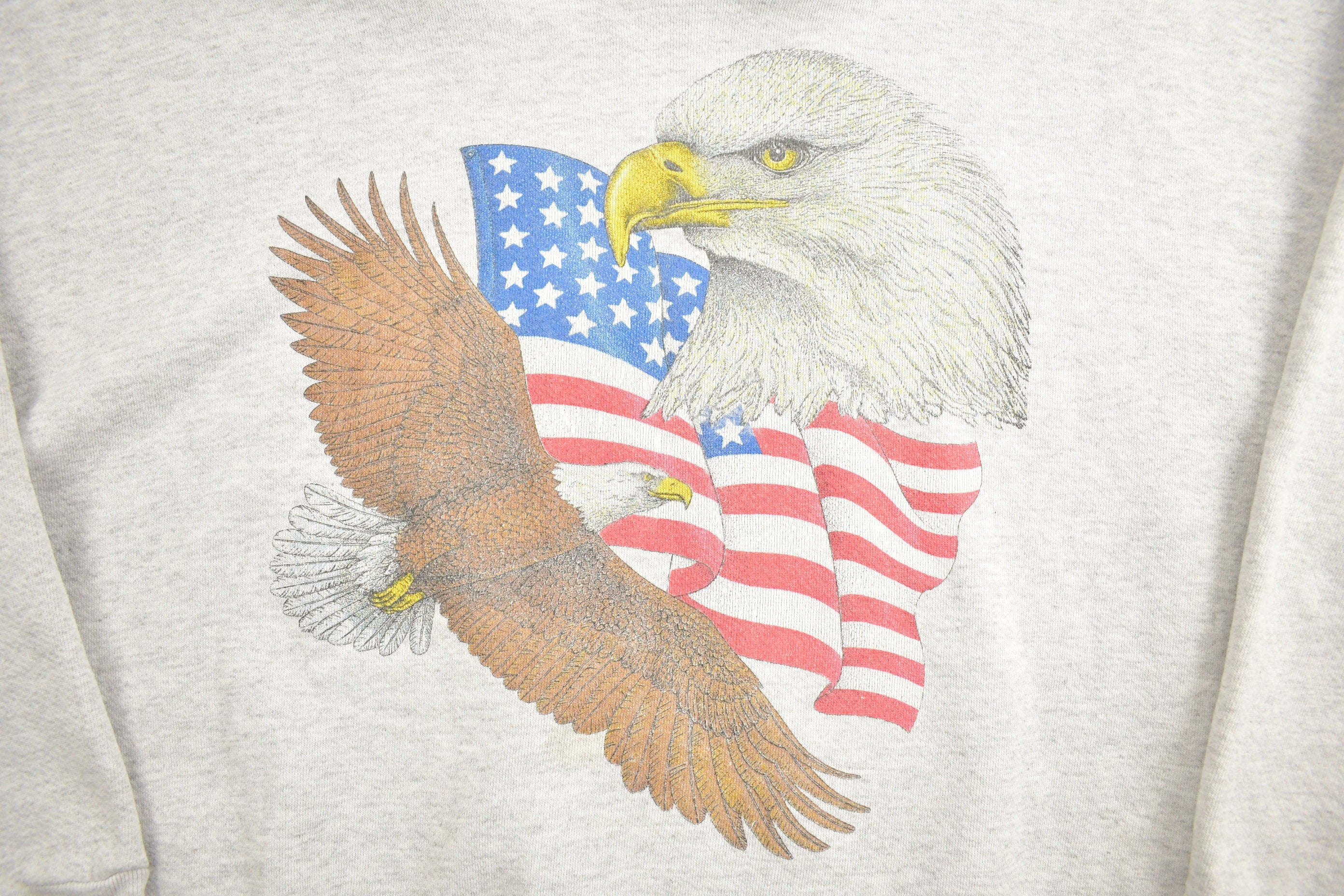 Vintage 1990s Cotton Grove American Eagle Patriotic Boxy Crewneck Sweatshirt
