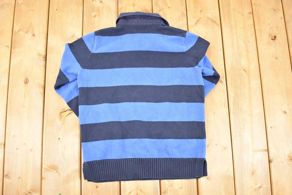 Vintage 1990s Ralph Lauren Quarter Button Knit Crewneck Sweater Men's S