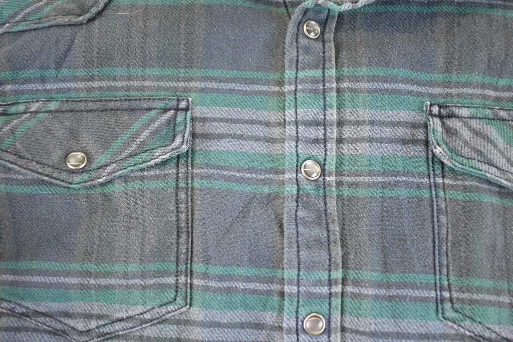 Vintage 1990s Converse One Star Plaid Button Up Shirt Men's L / 90's Rugged Polo