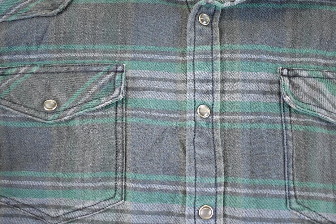 Vintage 1990s Converse One Star Plaid Button Up Shirt Men's L / 90's Rugged Polo