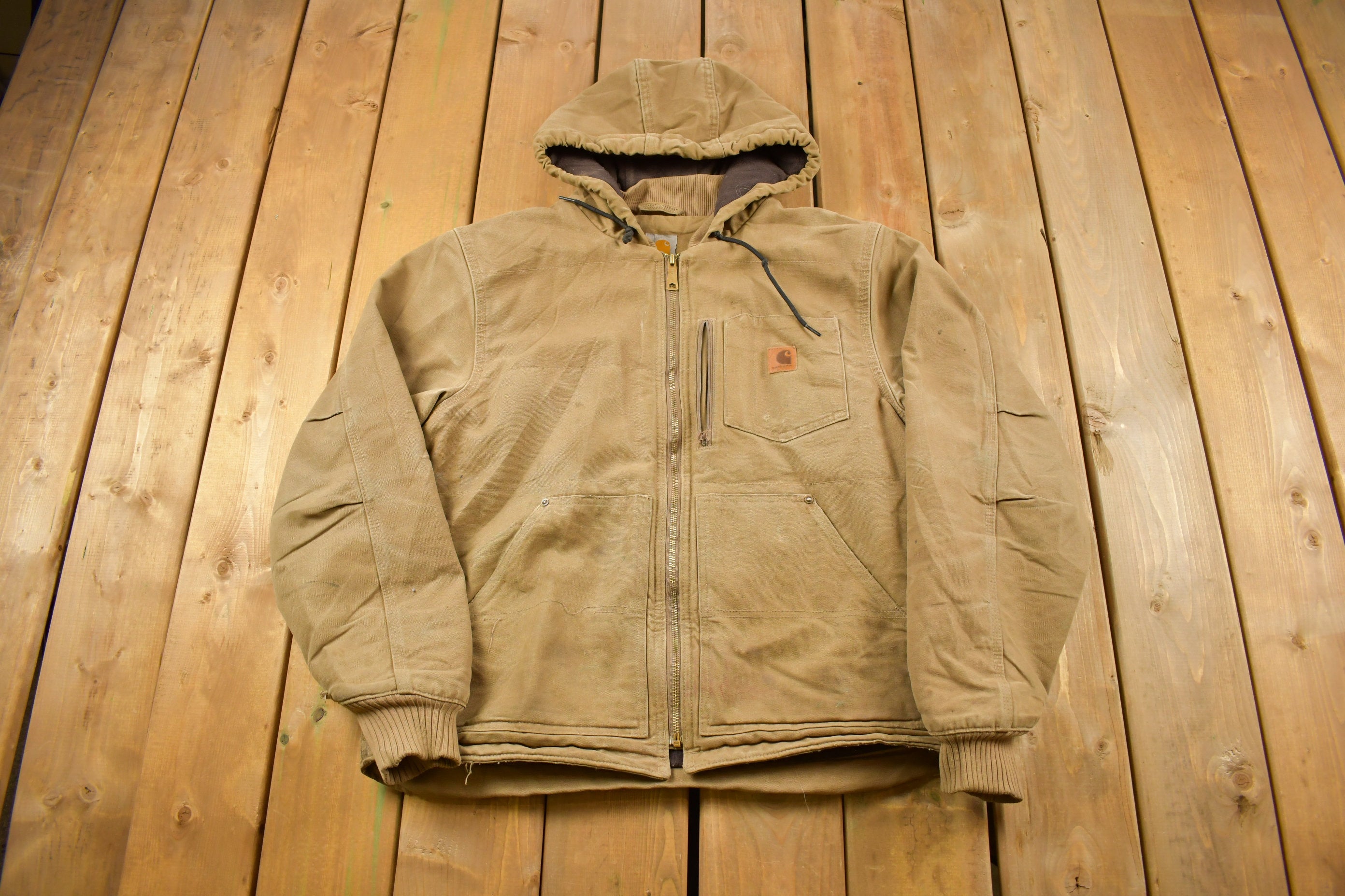 Vintage 1990s Carhartt Hooded Traditional Work Jacket
