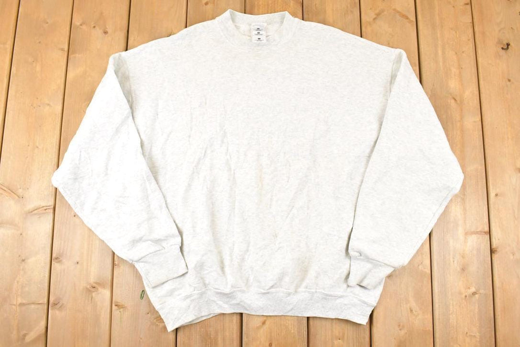 Vintage 1990s FOTL Blank Heather Gray Crewneck Sweatshirt Mens L
