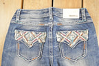 Vintage Deadstock Y2K Grace LA Bedazzled Low Rise Jeans Women's Size 27 x 32