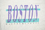 Vintage 1990s Boston Graphic T-Shirt Streetwear Retro