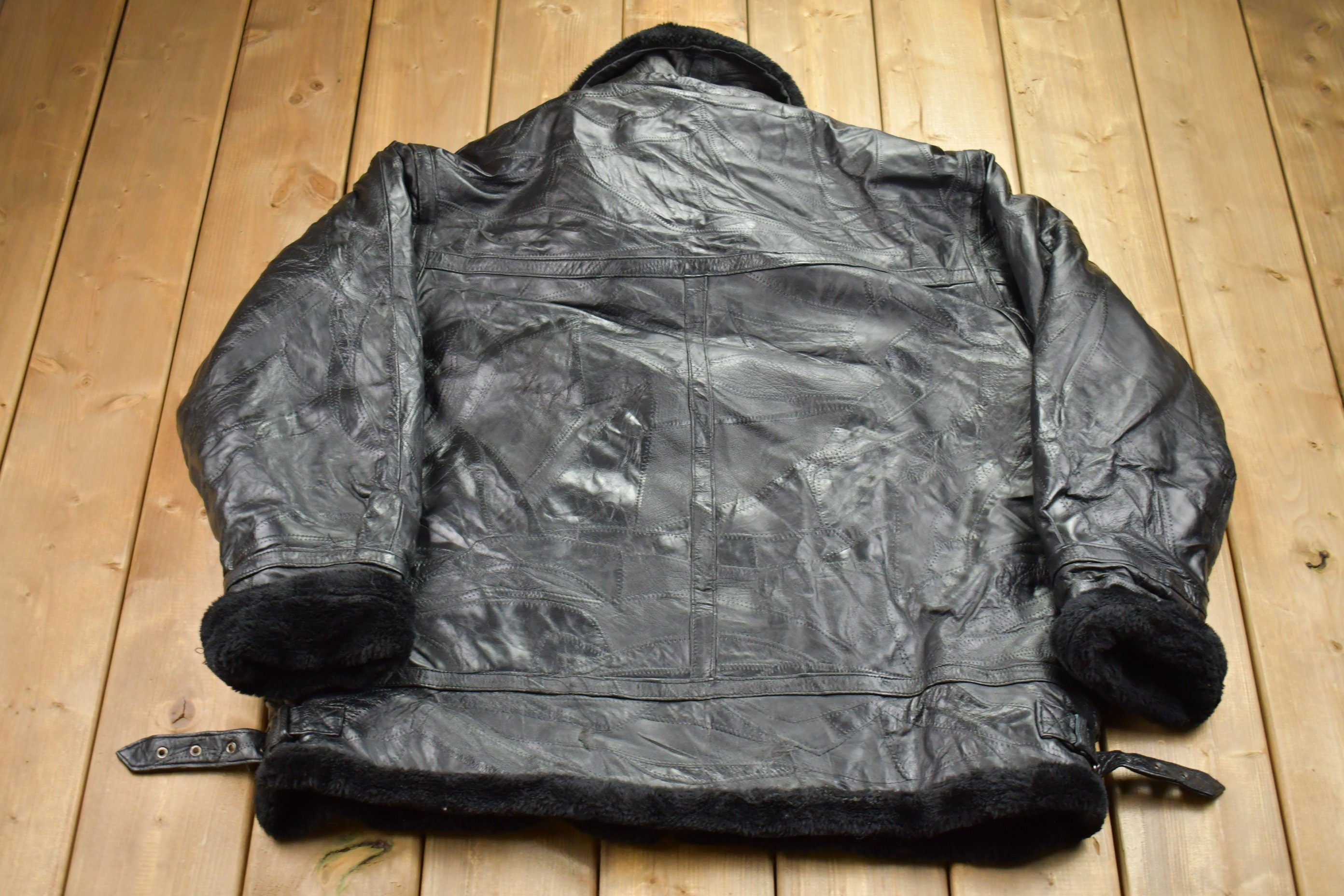 Vintage 1990s Legacy Leather Fur Jacket
