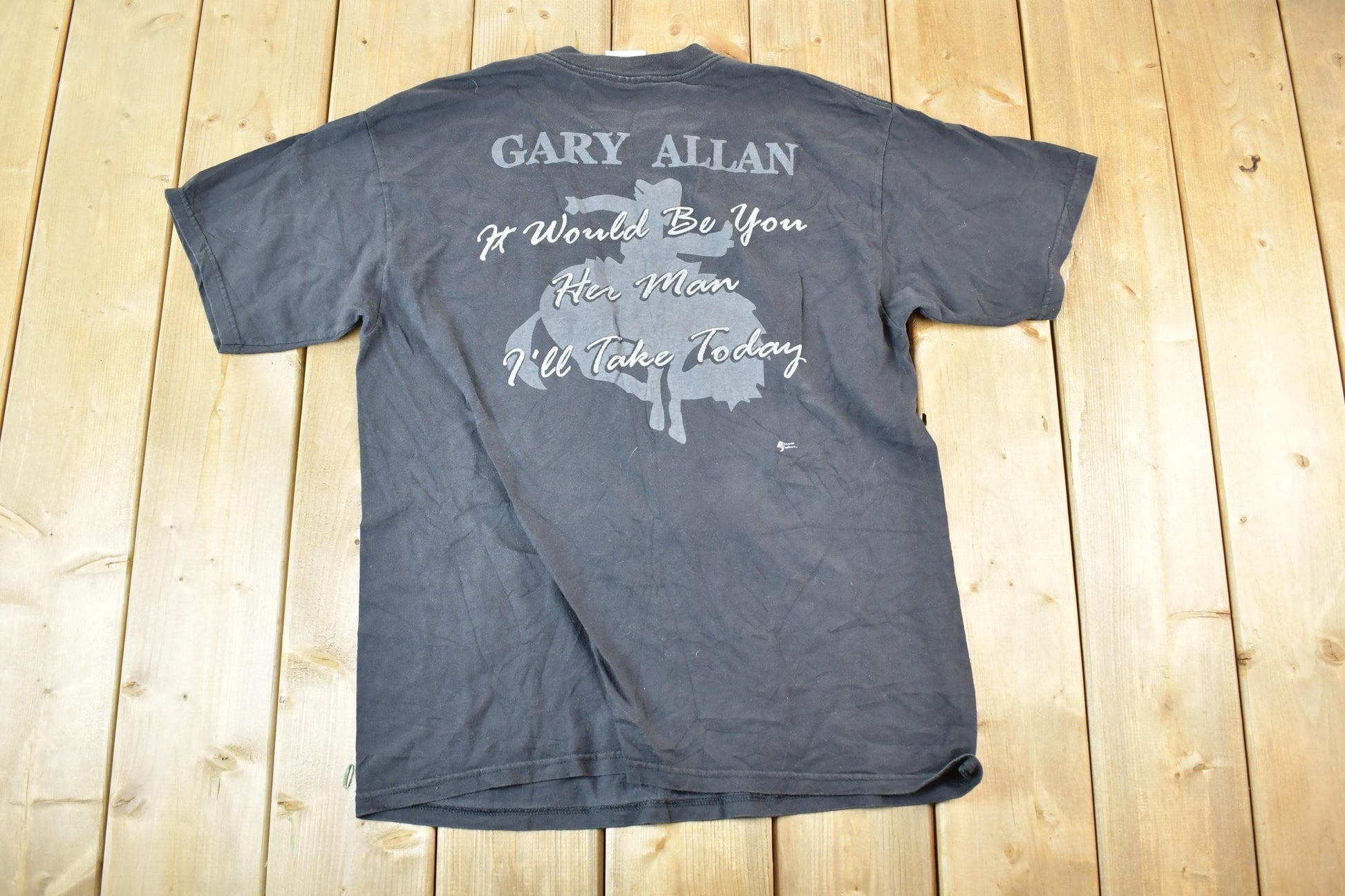 Vintage 90s Gary Allen Band T-shirt - Single Stitch Music Tee - Size Medium