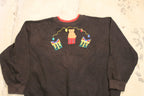 Vintage 1990s Teddy Bear Embroidered Graphic Crewneck , Vintage Sweatshirt , Wilderness , Pullover Sweatshirt , Streetwear Fashion