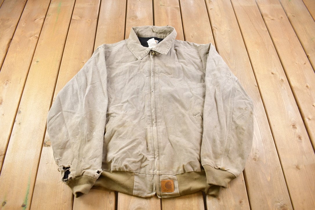 Vintage 1990s Distressed Carhartt Santa Fe Canvas Jacket