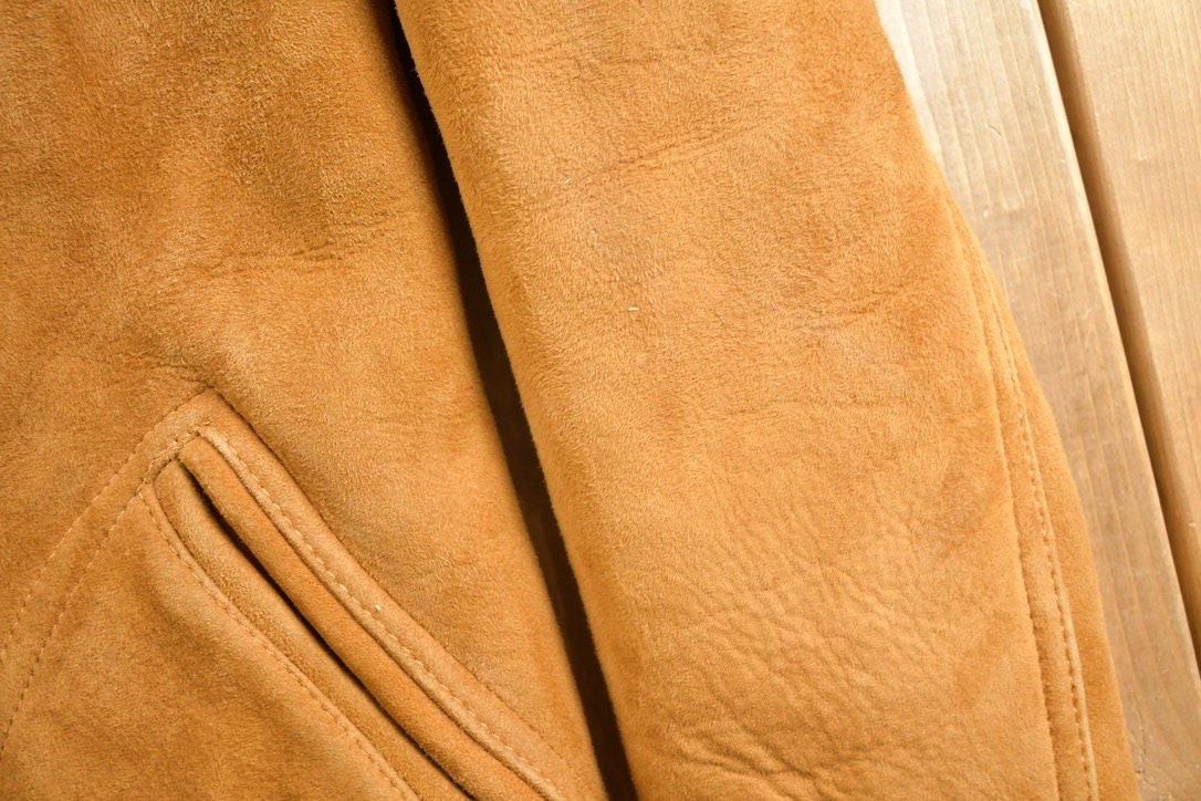 Vintage 1980s Sears The Leather Shearling Jacket