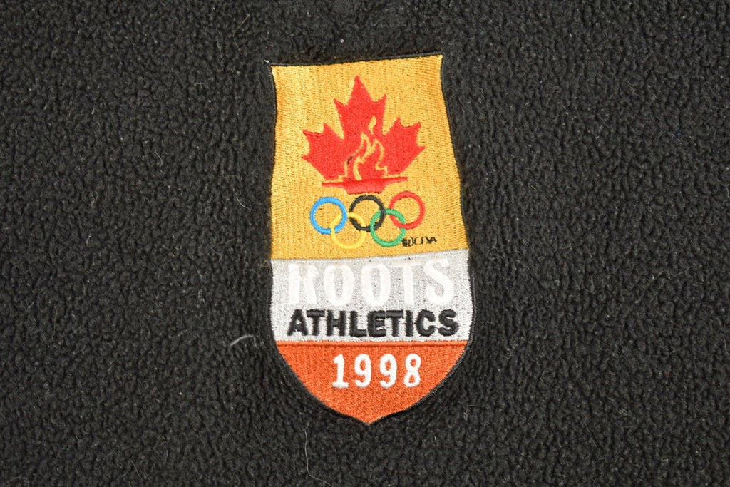 Vintage 1998 Roots Olympics Fleece Quarter Zip Sweater