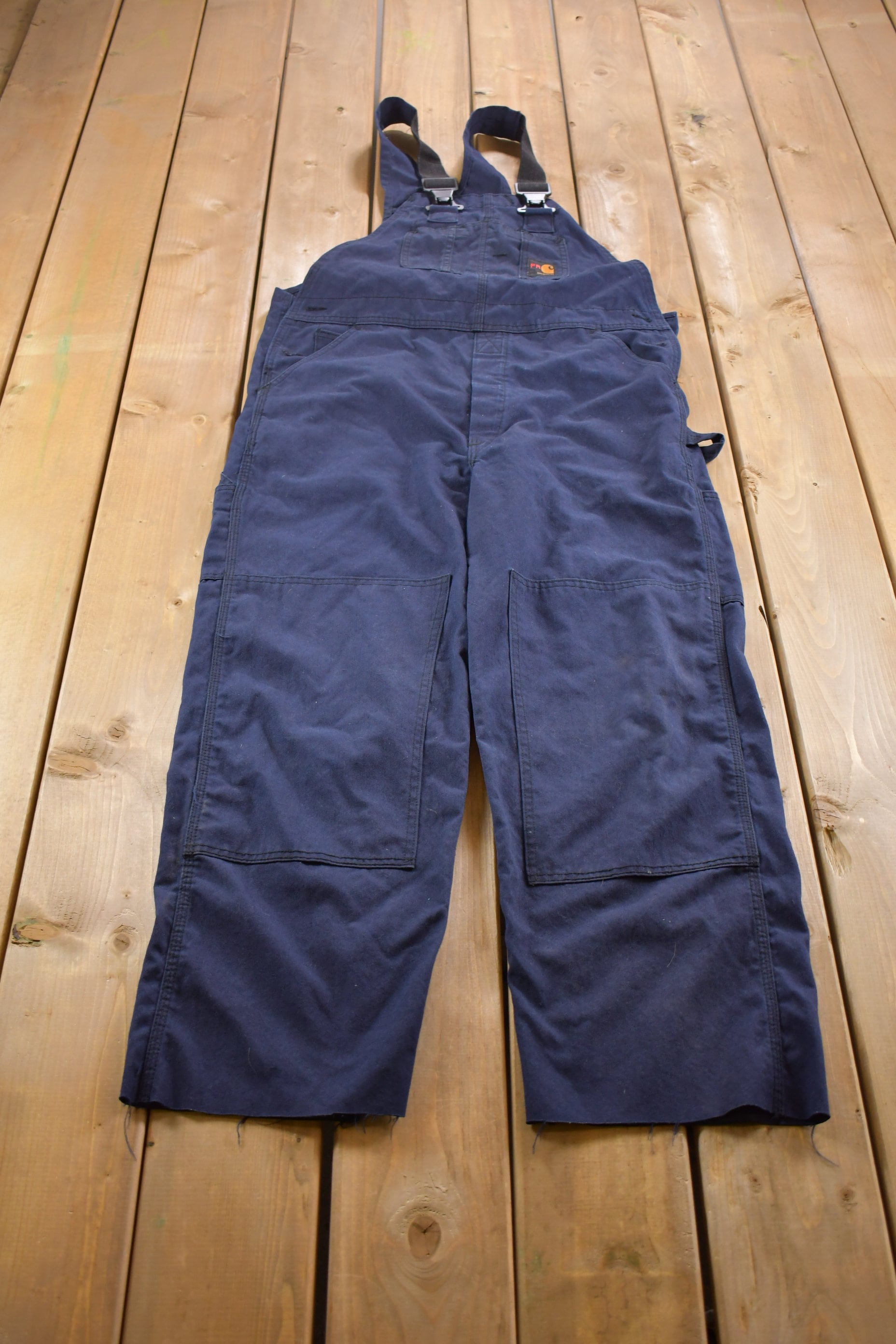 Vintage 1990s Carhartt Double Knee Canvas Overalls Size Medium