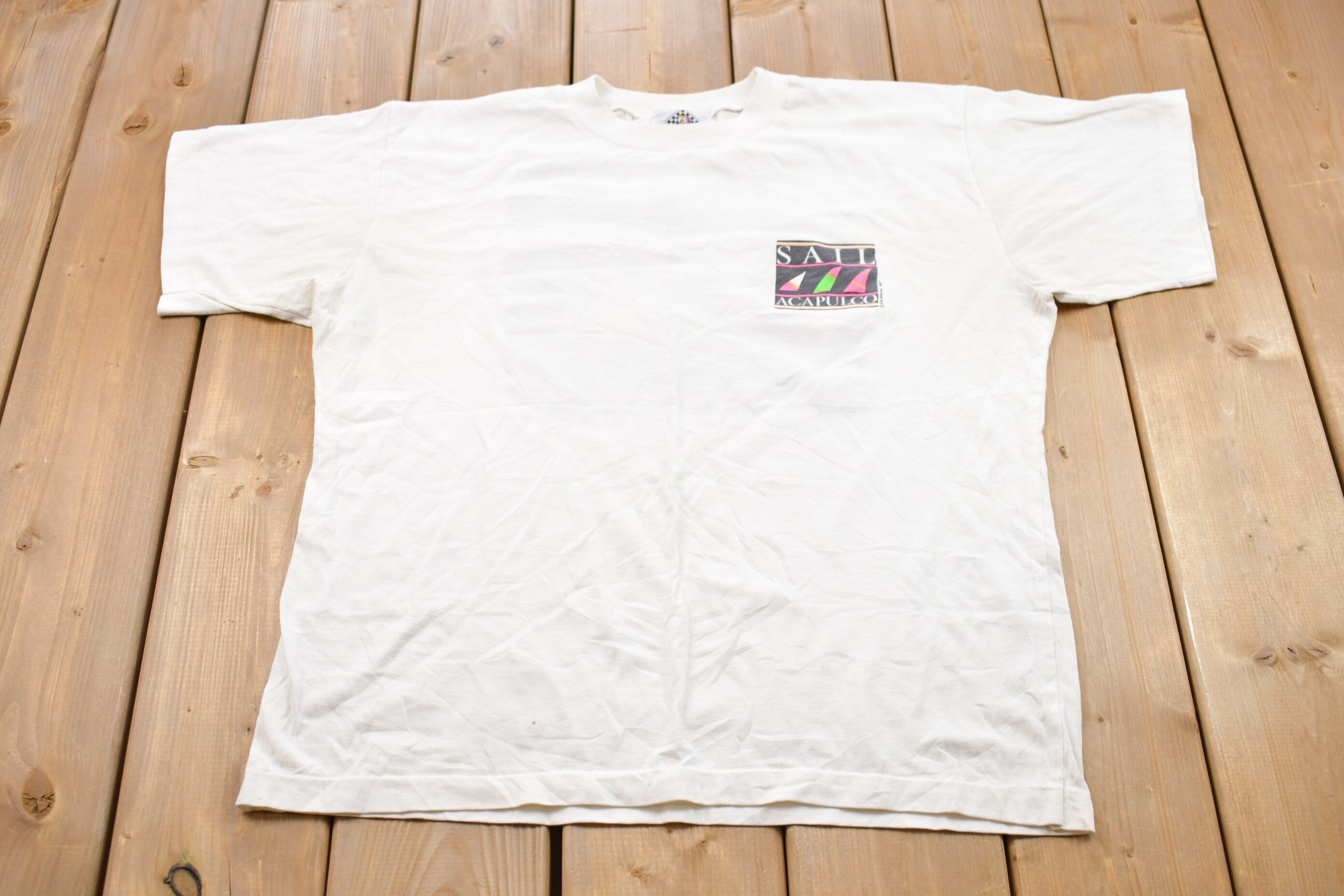 Vintage 1987 Sail Acapulco Graphic T-Shirt