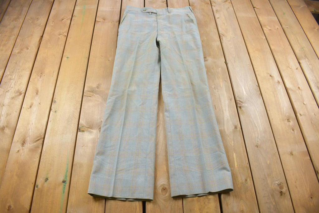 Vintage 1980's Plaid Dress Pants 32 x 32