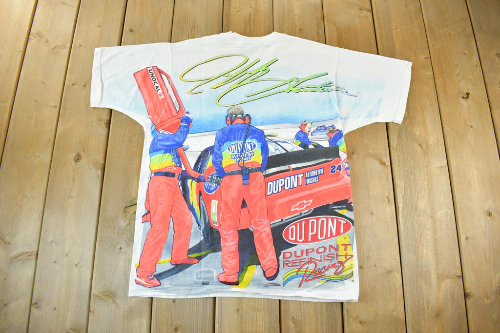 Vintage 1997 Jeff Gordon All Over Print NASCAR Racing T-Shirt Men's Medium