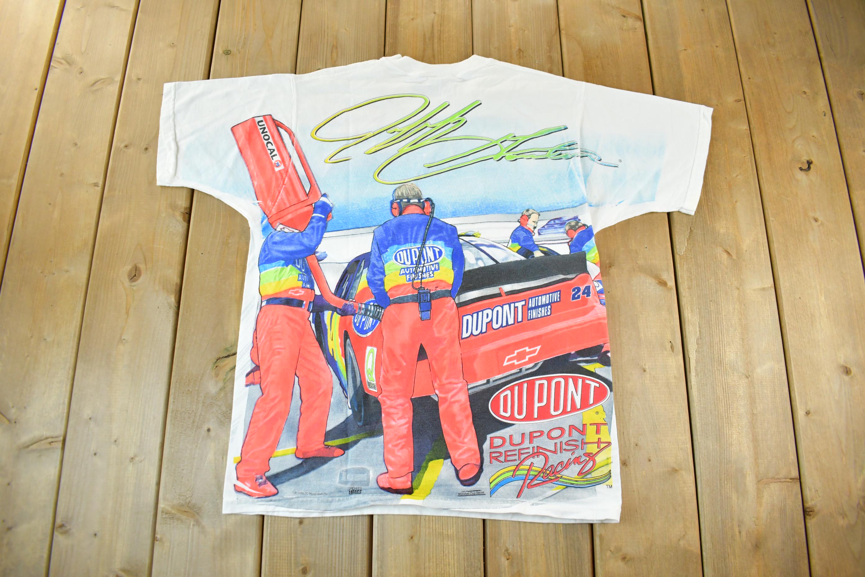 Vintage 1997 Jeff Gordon All Over Print NASCAR Racing T-Shirt Men's Medium