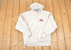 Vintage 1990s Henry J Knott Masonry Graphic Print Cross Grain Heavyweight Hoodie Sweatshirt Men's L