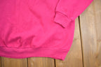 Vintage 1990s Jerzees Pink Blank Crewneck Sweatshirt Made In USA - Large