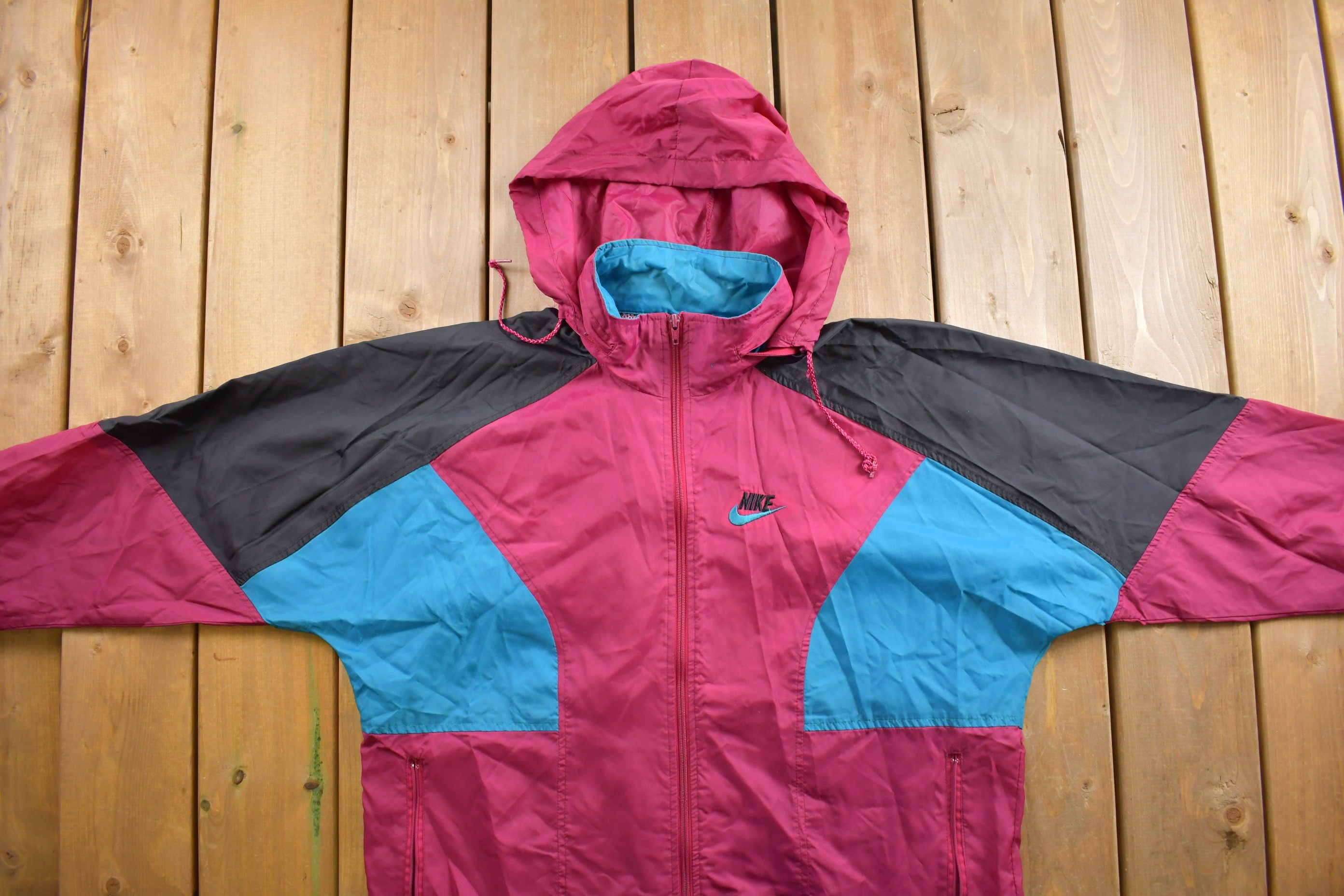 Vintage 1990s Nike Color Block Windbreaker Jacket