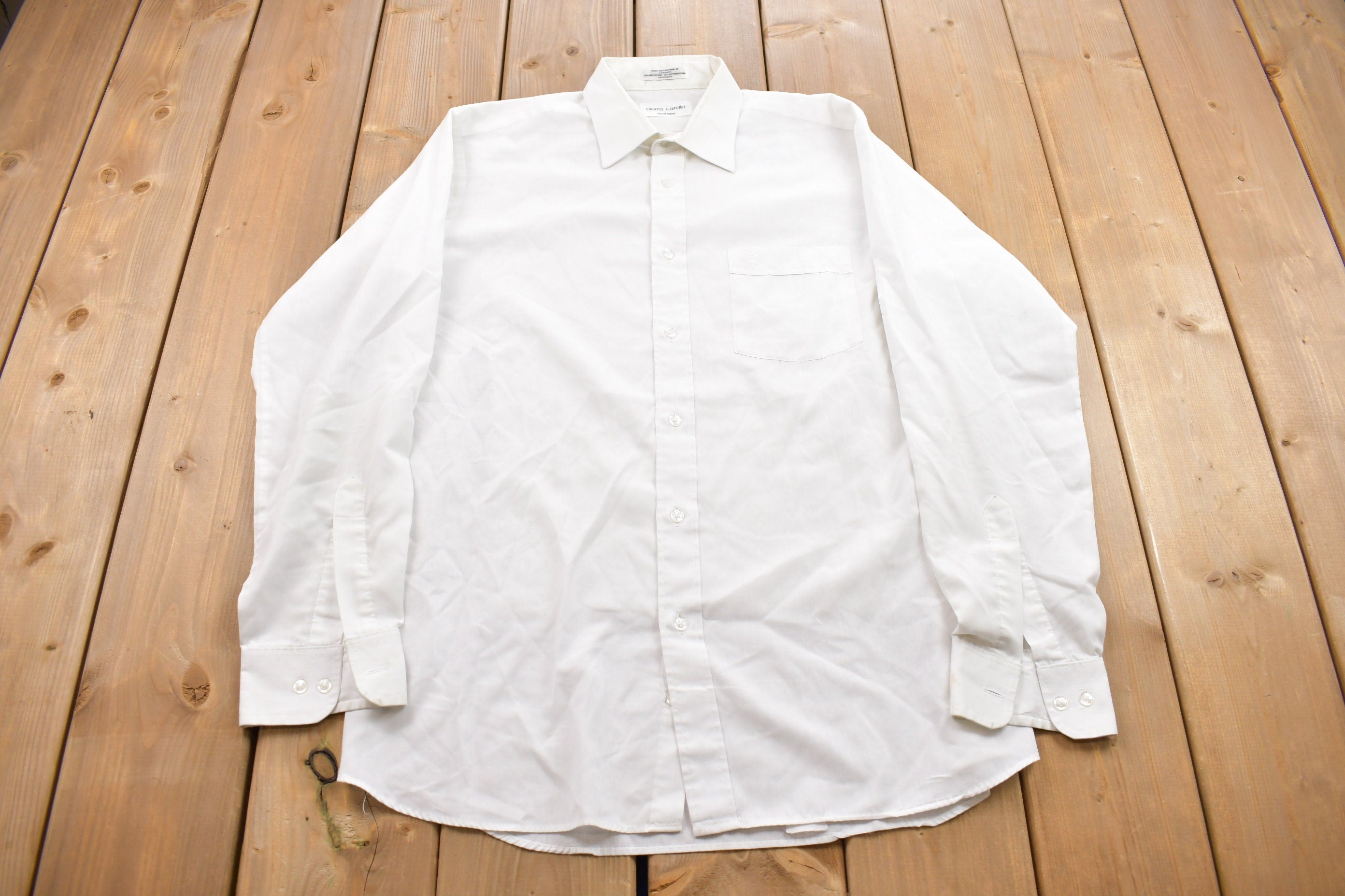 Vintage 1990s Pierre Cardin Button Up Dress Shirt