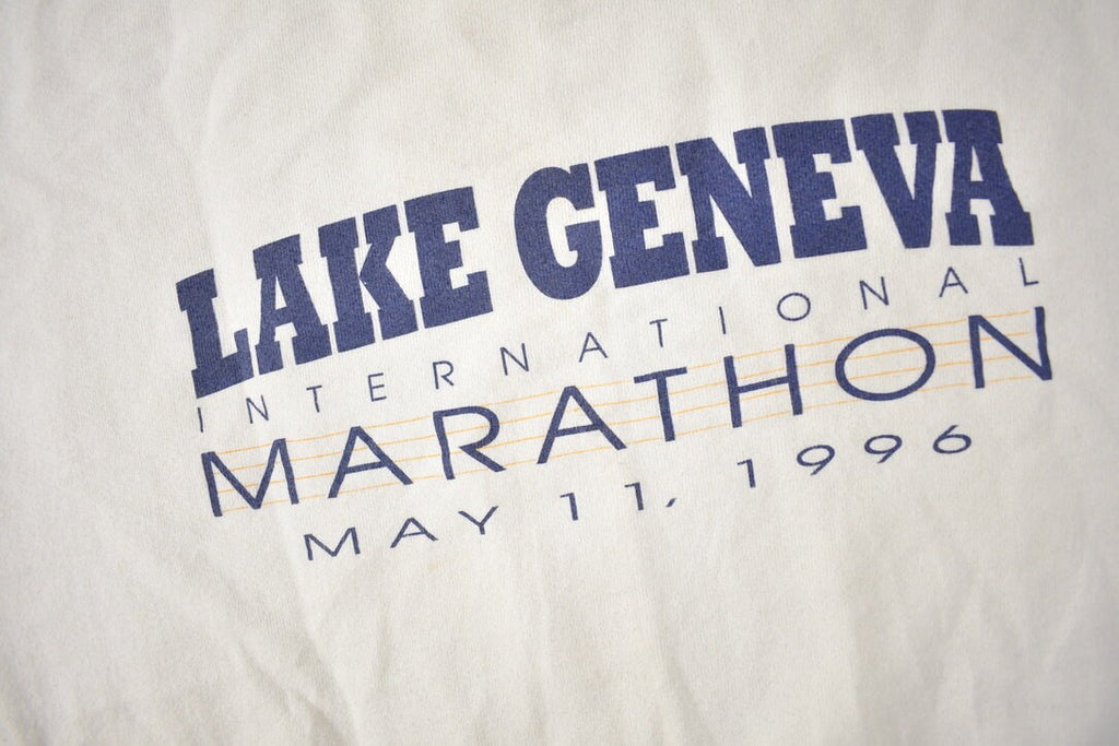 Vintage 1996 Lake Geneva International Marathon Crewneck Sweatshirt Made In USA