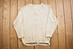 Vintage 1990s Chrysan theme Fall Theme Knitted Cardigan Sweater