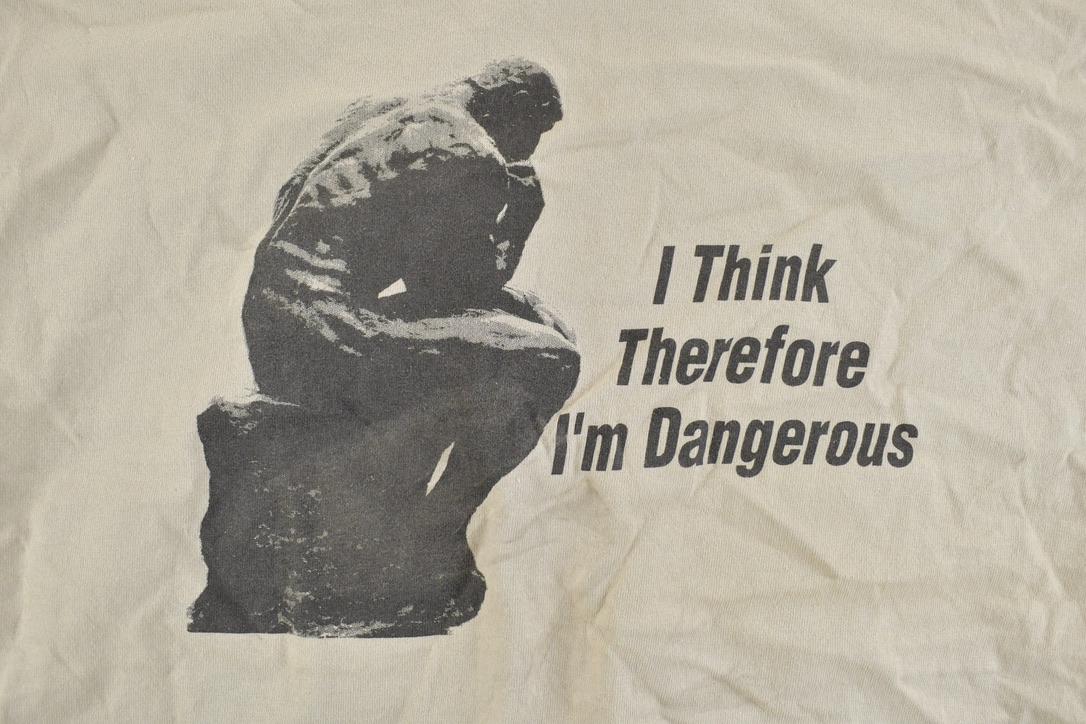 Vintage 1990s Dangerous Thinkers Graphic T-Shirt  Vintage T Shirt  Streetwear  Graphic Tee  Single Stitch