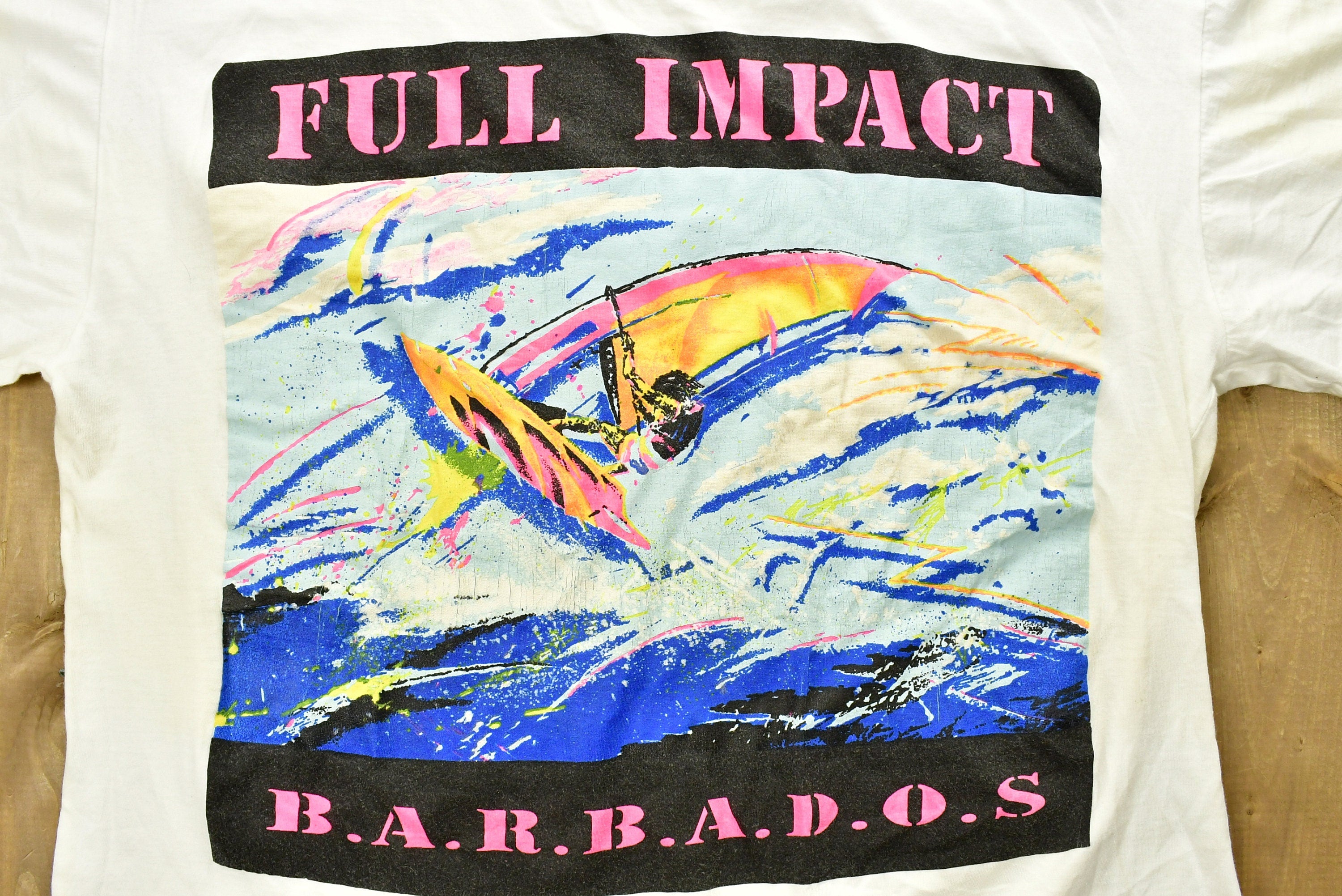 Vintage 1990s Cotton Club Surf Team Barbados T-Shirt