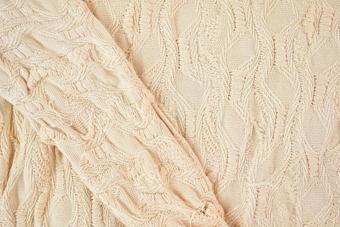 Vintage 1990s Coogi Made In Australia 3D knit 100% Cotton Abstract Pattern Crewneck Sweater