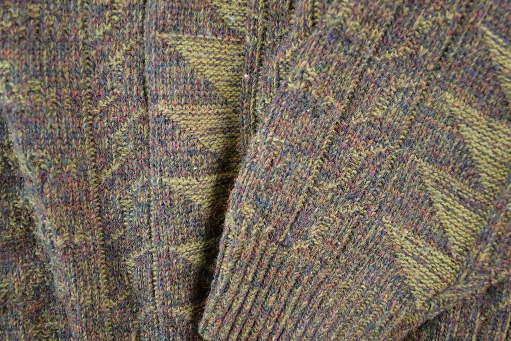 Vintage 1990s Atlantic Traders Knit Abstract Pattern Crewneck Sweater Mens XL