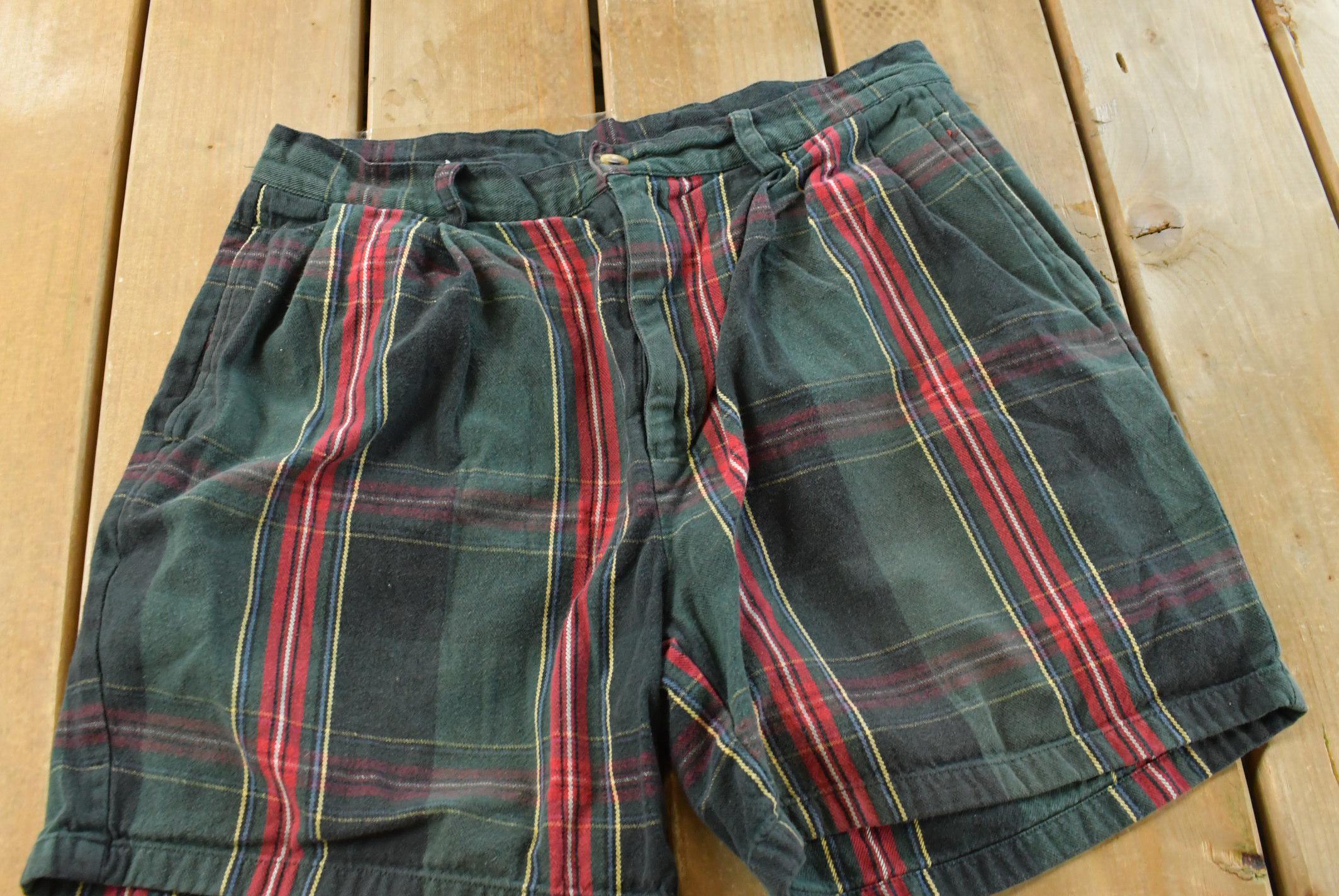 Vintage 1990s Nautica Plaid Shorts Size 30 x 6